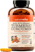NatureWise Turmeric Curcumin 2250mg Supplement with BioPerine, 360 Capsules